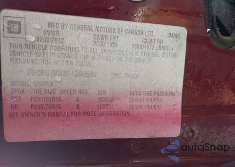 1996 Chevrolet Gmt-400 C1500 z USA, uszkodzony, nr VIN 2GCEC19R3T1200559